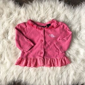 Pink Calvin Klein Jeans Sweater with Lace Trim